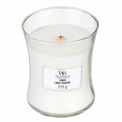 WoodWick Linen Medium Hourglass Candle