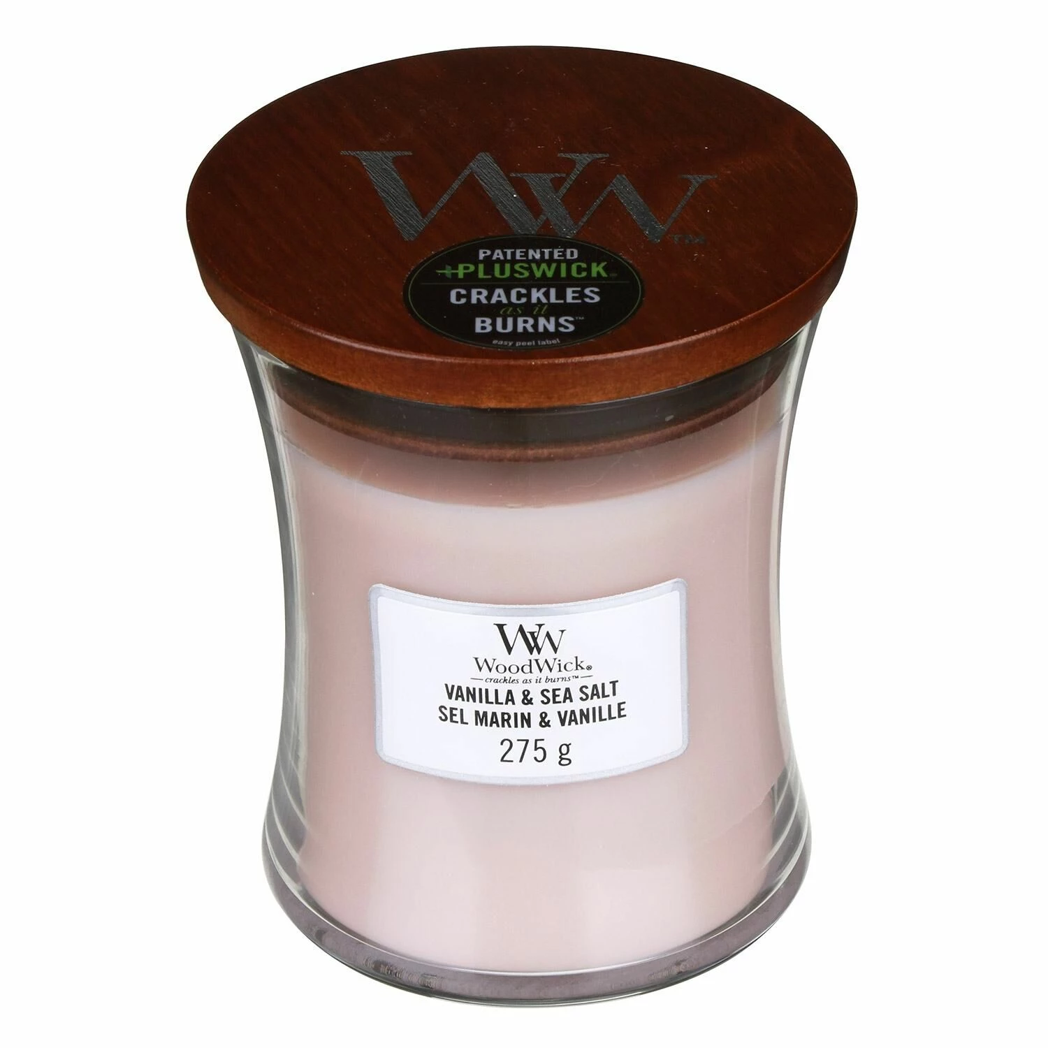 WoodWick Vanilla And Sea Salt Medium Hourglass Candle 2 WoodWick Vanilla And Sea Salt Medium Hourglass Candle - Image 2