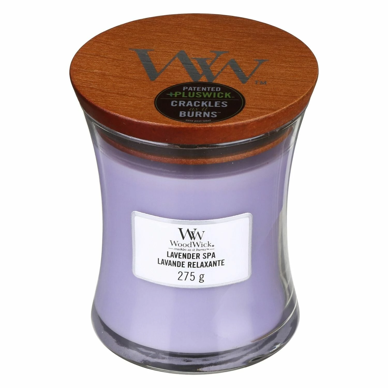 WoodWick Lavender Spa Medium Hourglass Candle 2 WoodWick Lavender Spa Medium Hourglass Candle - Image 2