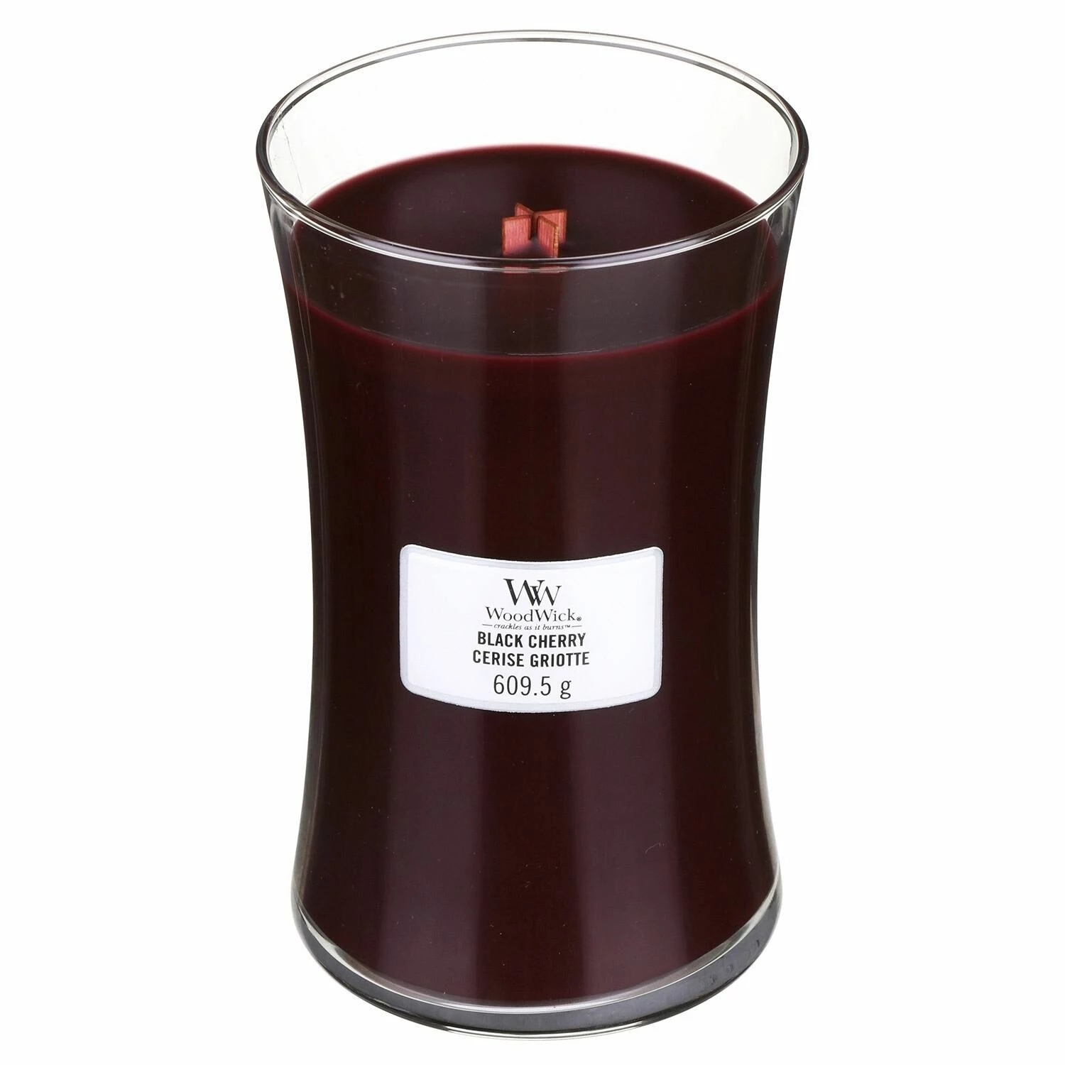 WoodWick Black Cherry Large Hourglass Candle 1 WoodWick Black Cherry Large Hourglass Candle