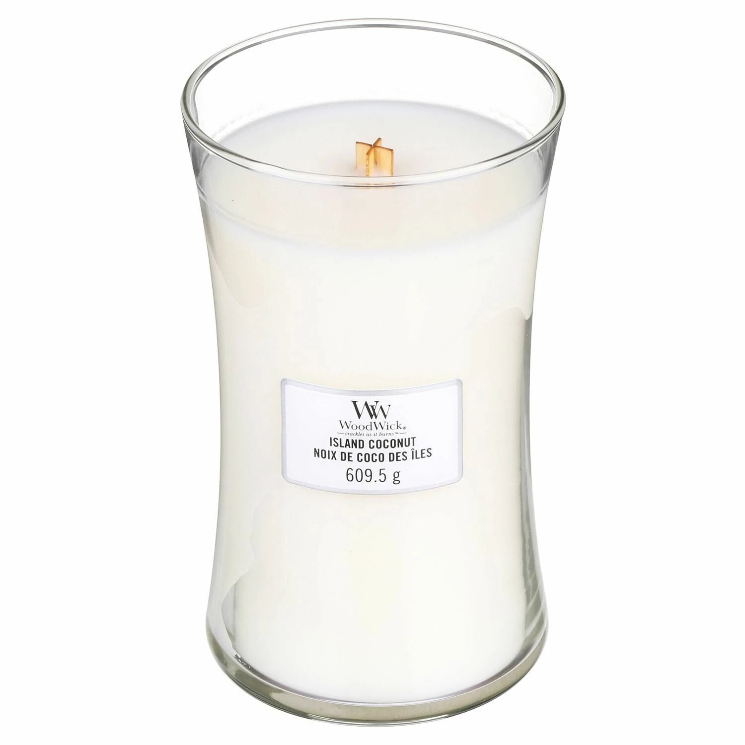 WoodWick Island Coconut Large Hourglass Candle 1 WoodWick Island Coconut Large Hourglass Candle
