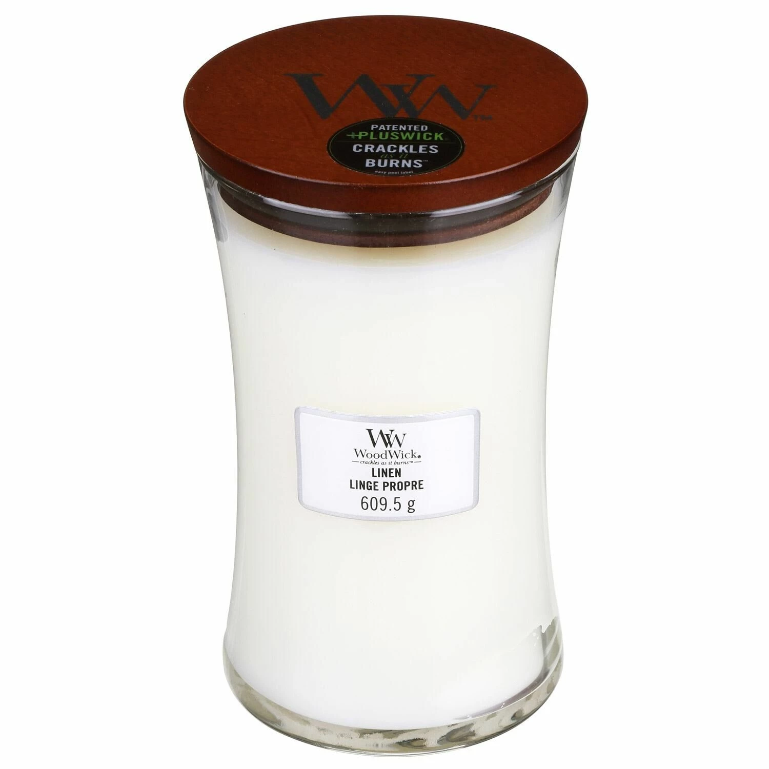 WoodWick Linen Large Hourglass Candle 2 WoodWick Linen Large Hourglass Candle - Image 2