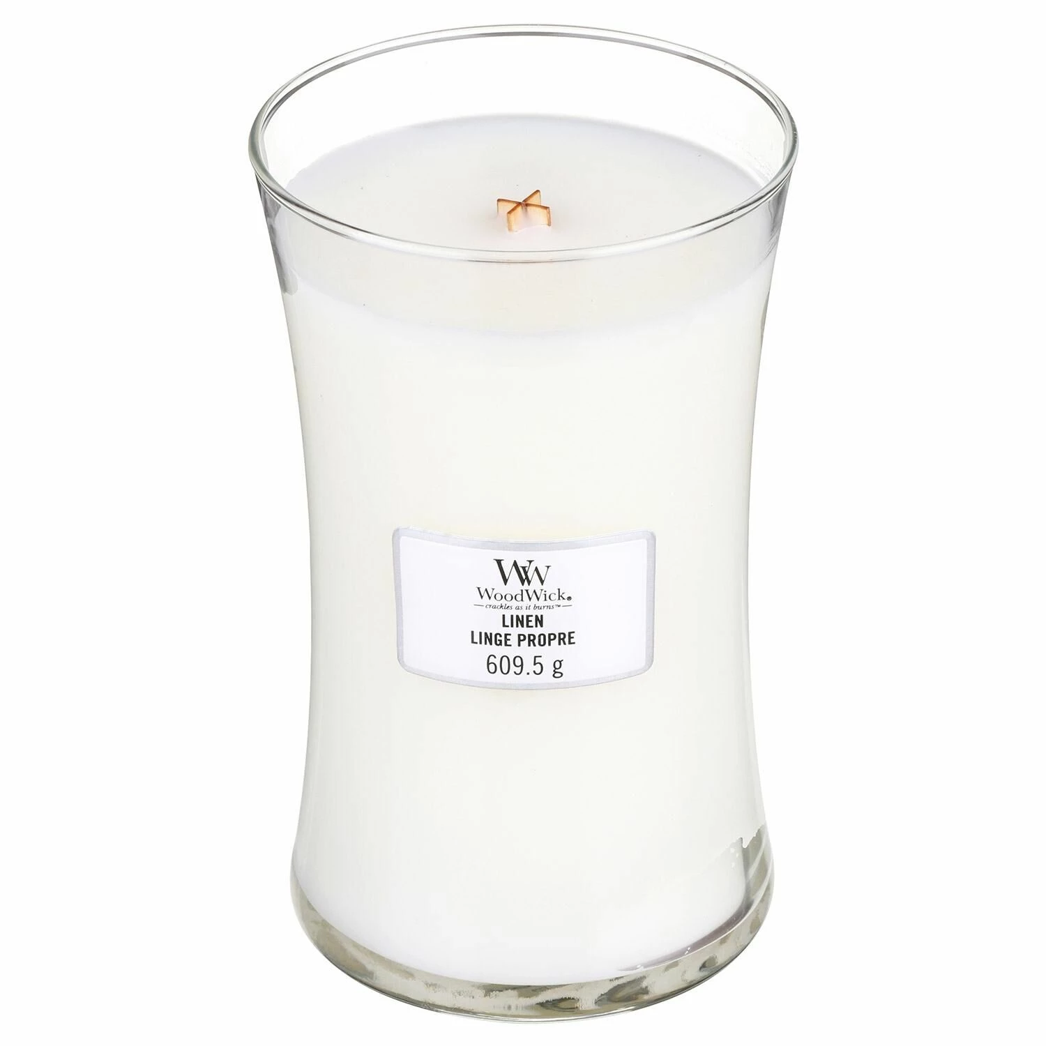 WoodWick Linen Large Hourglass Candle 1 WoodWick Linen Large Hourglass Candle