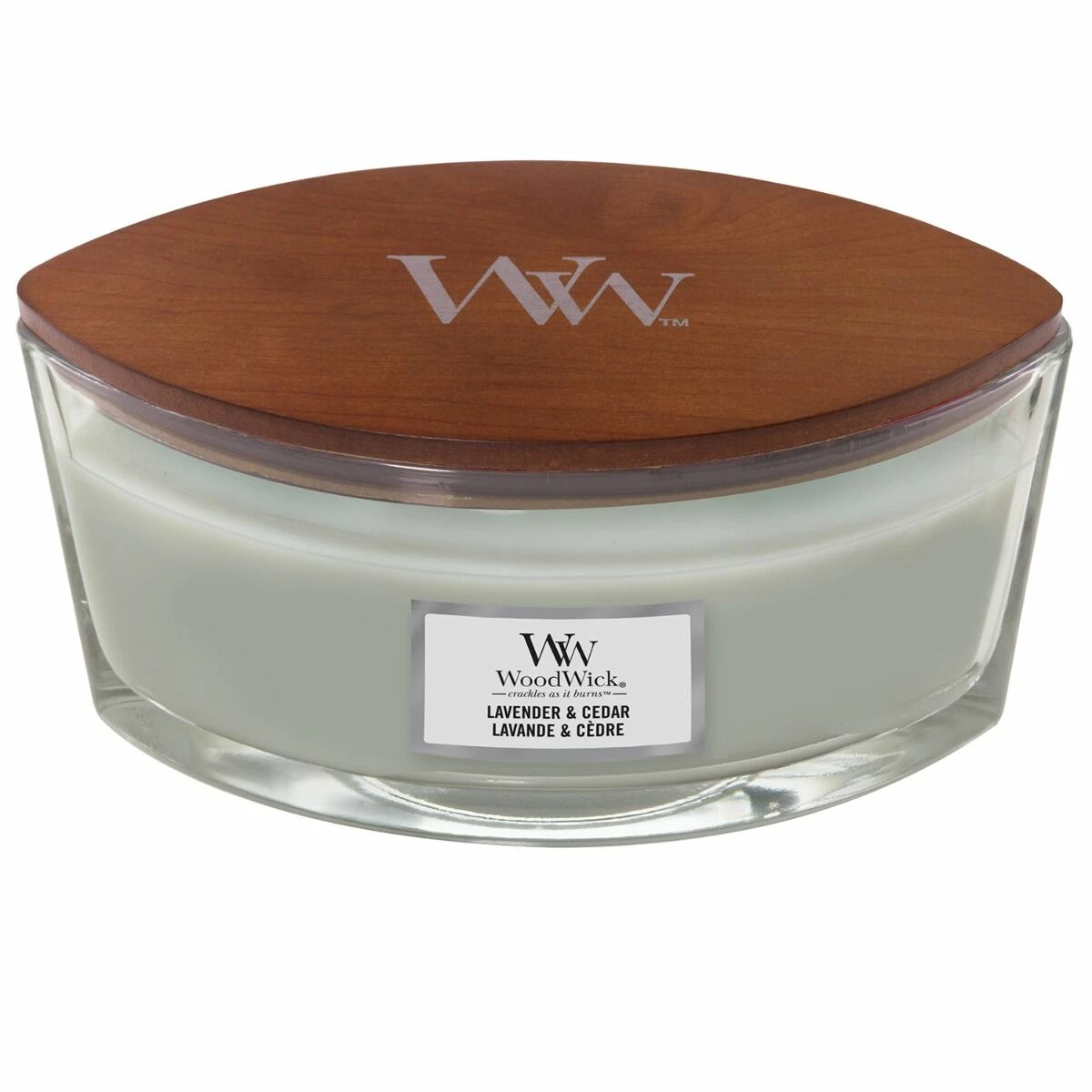 WoodWick Lavender & Cedar Hearthwick Ellipse Candle 2 WoodWick Lavender & Cedar Hearthwick Ellipse Candle - Image 2