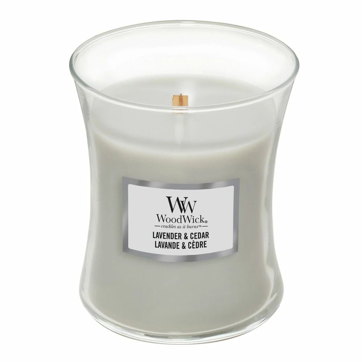 WoodWick Lavender & Cedar Medium Hourglass Candle 1 WoodWick Lavender & Cedar Medium Hourglass Candle