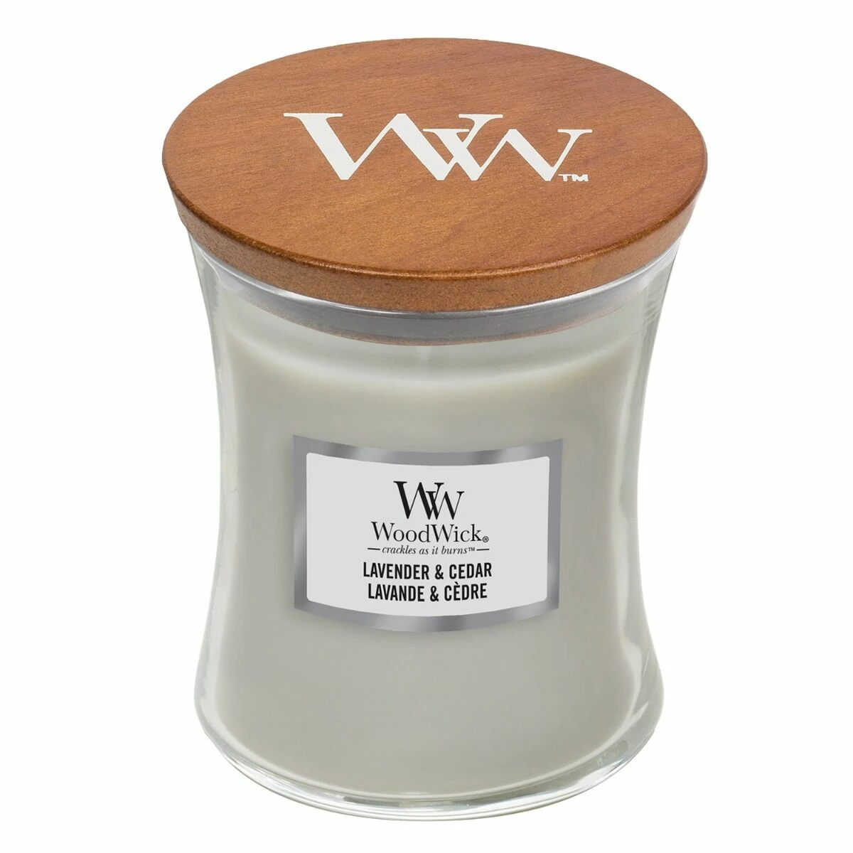WoodWick Lavender & Cedar Medium Hourglass Candle 2 WoodWick Lavender & Cedar Medium Hourglass Candle - Image 2