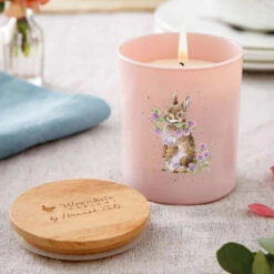 Wrendale ‘Head Over Heels’ Rabbit Hedgerow Candle -gifts shop wr2001 wrendale head over heels rabbit hedgerow candle 01ls