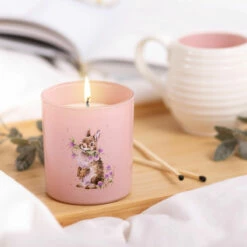 Wrendale ‘Head Over Heels’ Rabbit Hedgerow Candle -gifts shop wr2001 wrendale head over heels rabbit hedgerow candle lifestyle 01