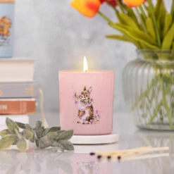 Wrendale ‘Head Over Heels’ Rabbit Hedgerow Candle -gifts shop wr2001 wrendale head over heels rabbit hedgerow candle lifestyle 02