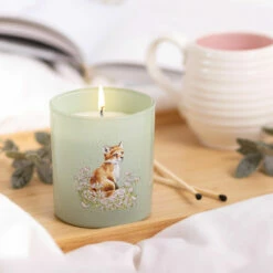 Wrendale ‘Make My Daisy’ Fox Woodland Candle -gifts shop wr2002 wrendale make my daisy fox woodland candle lifestyle 01