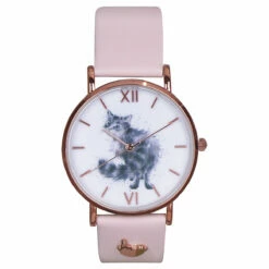 Wrendale ‘Glamour Puss’ Cat Leather Watch