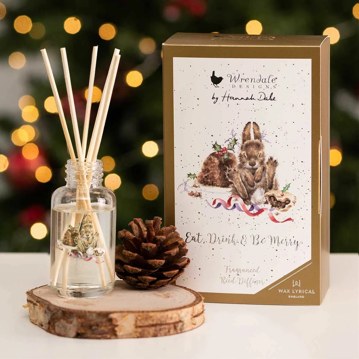 Wrendale ‘Eat, Drink & Be Merry’ 40ml Christmas Reed Diffuser 2 Wrendale ‘Eat, Drink & Be Merry’ 40ml Christmas Reed Diffuser - Image 2