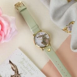 Wrendale ‘Hare-brained’ Hare Leather Watch -gifts shop wrendale wt001 hare brained watch lifestyle 4
