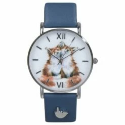 Wrendale ‘Contentment’ Fox Leather Watch