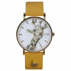 Wrendale ‘Flowers’ Giraffe Leather Watch