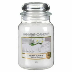 Yankee Candle Fluffy Towels Large Jar Candle -gifts shop yankee candle 1205376e fluffy towels large jar candle