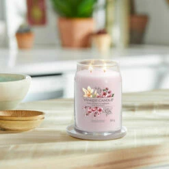 Yankee Candle Pink Cherry & Vanilla Signature Large Jar Candle 10 Yankee Candle Pink Cherry & Vanilla Signature Large Jar Candle -gifts shop yankee candle 1629986e pink cherry vanilla signature large jar candle lifestyle 3