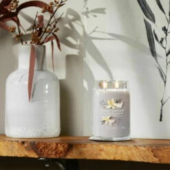 Yankee Candle Smoked Vanilla & Cashmere Signature Large Jar Candle -gifts shop yankee candle 1629989e smoked vanilla cashmere signature large jar candle lifestyle 1