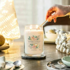 Yankee Candle White Spruce & Grapefruit Signature Large Jar Candle -gifts shop yankee candle 1629992e white spruce grapefruit signature large jar candle lifestyle 2