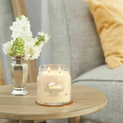 Yankee Candle Vanilla Cupcake Signature Medium Jar Candle -gifts shop yankee candle 1630003e vanilla cupcake signature medium jar candle lifestyle 2