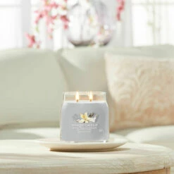 Yankee Candle Smoked Vanilla & Cashmere Signature Medium Jar Candle -gifts shop yankee candle 1630023e smoked vanilla cashmere signature medium jar candle lifestyle 1