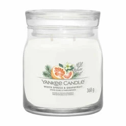 Yankee Candle White Spruce & Grapefruit Signature Medium Jar Candle