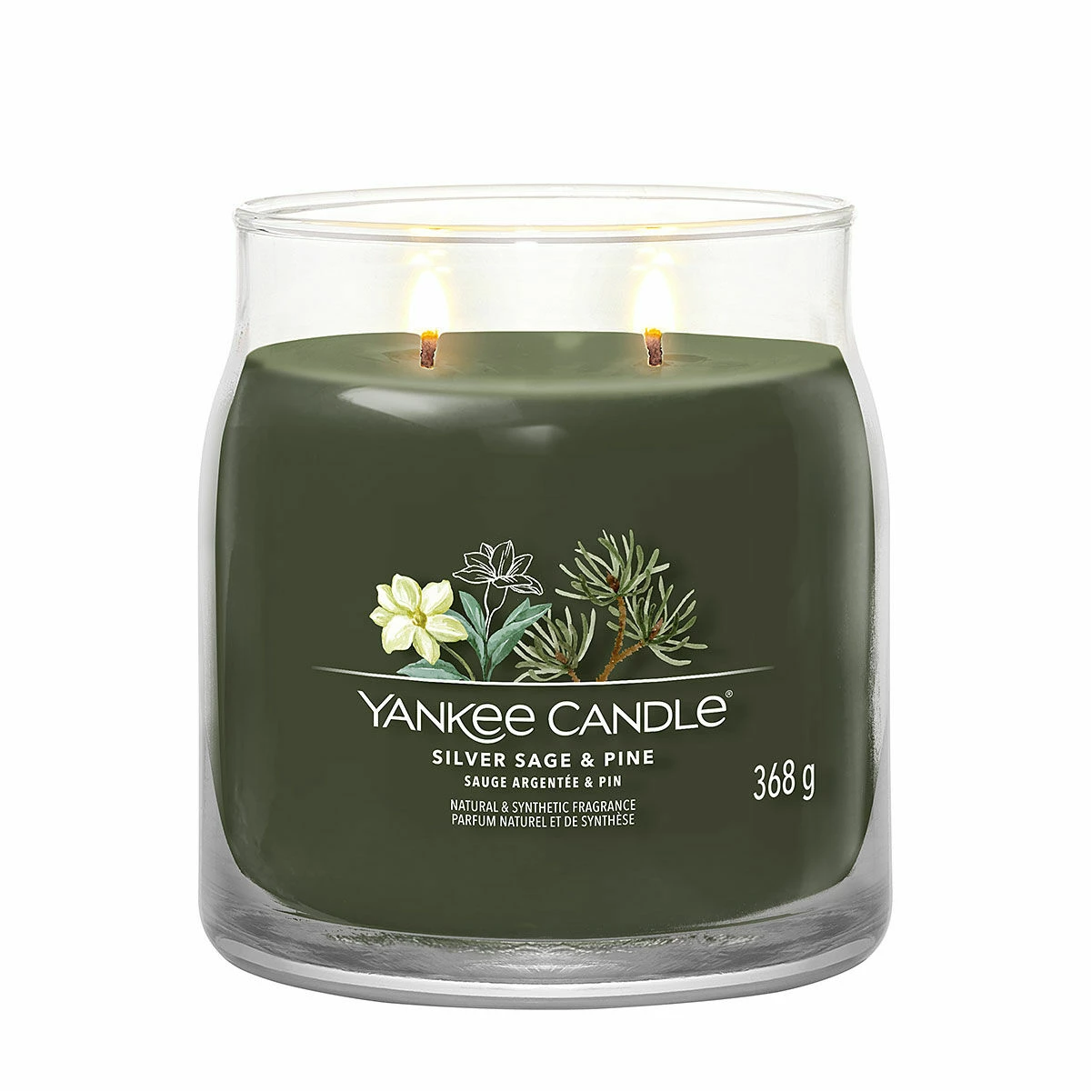 Yankee Candle Silver Sage & Pine Signature Medium Jar Candle 2 Yankee Candle Silver Sage & Pine Signature Medium Jar Candle - Image 2