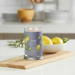 Yankee Candle Black Tea & Lemon Signature Large Tumbler Candle -gifts shop yankee candle 1630046e black tea lemon signature large tumbler candle lifestyle 1
