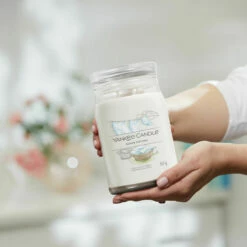 Yankee Candle Clean Cotton Signature Large Jar Candle -gifts shop yankee candle 1630644e clean cotton signature large jar candle lifestyle 6