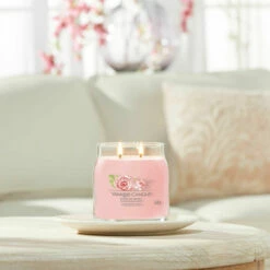 Yankee Candle Fresh Cut Roses Signature Medium Jar Candle -gifts shop yankee candle 1630660e fresh cut roses signature medium jar candle lifestyle 1