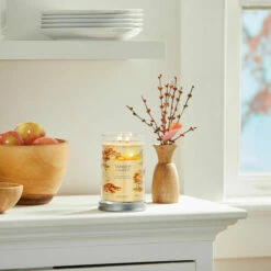 Yankee Candle Autumn Sunset Signature Large Tumbler Candle -gifts shop yankee candle 1631808e autumn sunset signature large tumbler candle lifestyle 1