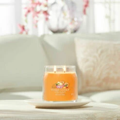 Yankee Candle Mango Ice Cream Signature Medium Jar Candle -gifts shop yankee candle 1632325e mango ice cream signature medium jar candle lifestyle 1