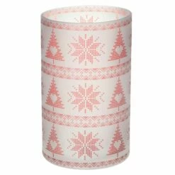 Yankee Candle Red Nordic Frosted Glass Jar Sleeve