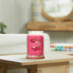 Yankee Candle Red Raspberry Signature Large Jar Candle 5 Yankee Candle Red Raspberry Signature Large Jar Candle -gifts shop yankee candle 1701375e red raspberry signature large jar candle lifestyle 1