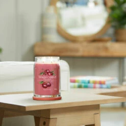 Yankee Candle Black Cherry Signature Large Jar Candle -gifts shop yankee candle 1701380e black cherry signature large jar candle lifestyle 3