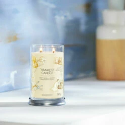 Yankee Candle Soft Wool & Amber Signature Large Tumbler Candle -gifts shop yankee candle 1721005e soft wool amber signature large tumbler candle lifestyle 1