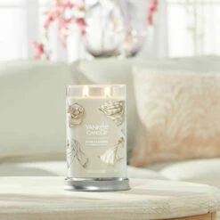 Yankee Candle Warm Cashmere Signature Large Tumbler Candle -gifts shop yankee candle 1724370e warm cashmere signature large tumbler candle lifestyle 2