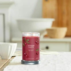 Yankee Candle Black Cherry Signature Large Tumbler Candle -gifts shop yankee candle 1724478e black cherry signature large tumbler candle lifestyle 1