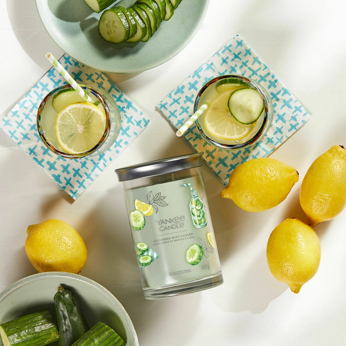 Yankee Candle Cucumber Mint Cooler Signature Large Tumbler Candle 3 Yankee Candle Cucumber Mint Cooler Signature Large Tumbler Candle - Image 3