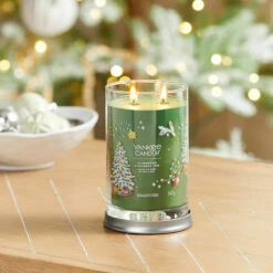 Yankee Candle Shimmering Christmas Tree Signature Large Tumbler Candle -gifts shop yankee candle 1743350e shimmering christmas tree signature large tumbler candle lifestyle 2