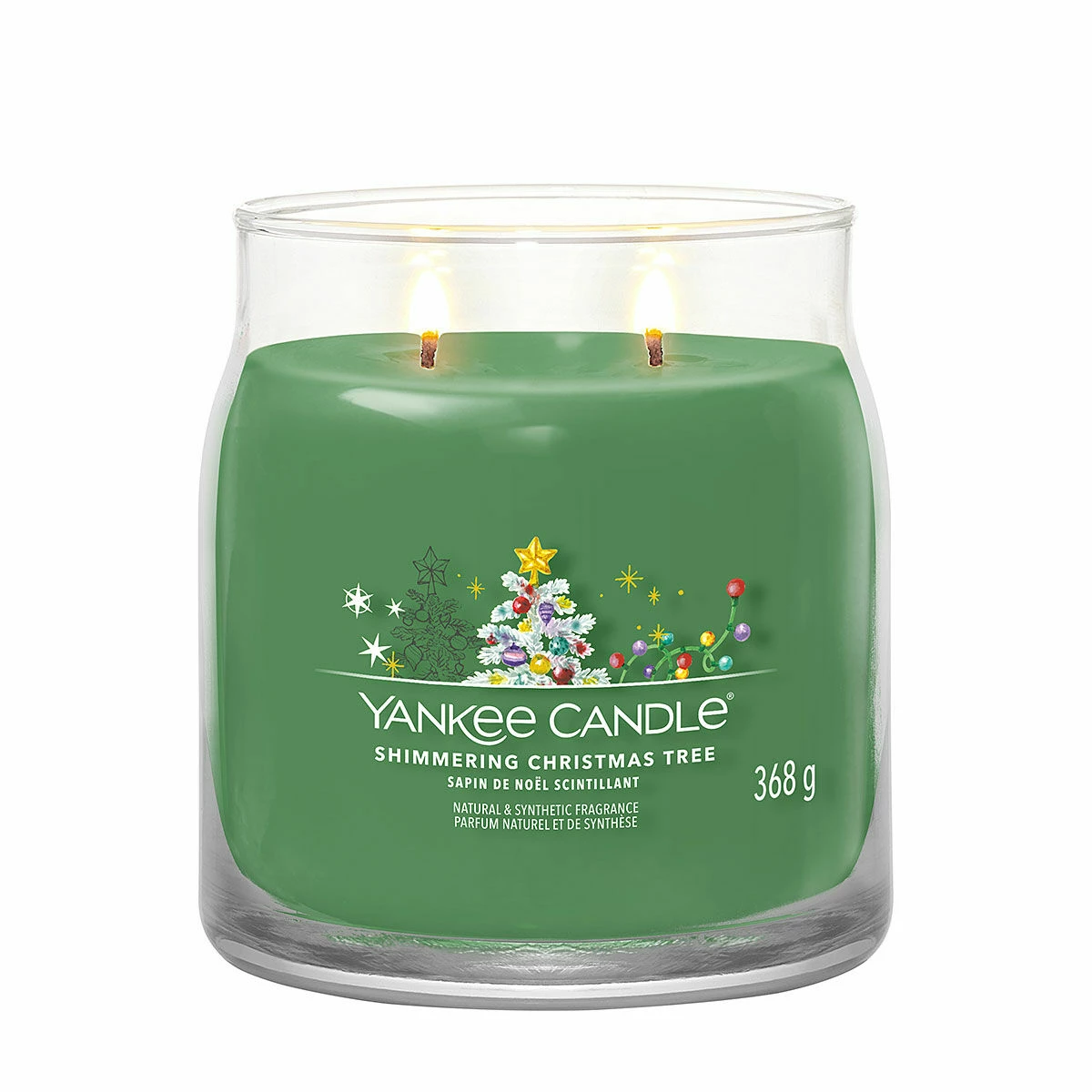 Yankee Candle Shimmering Christmas Tree Signature Medium Jar Candle 2 Yankee Candle Shimmering Christmas Tree Signature Medium Jar Candle - Image 2