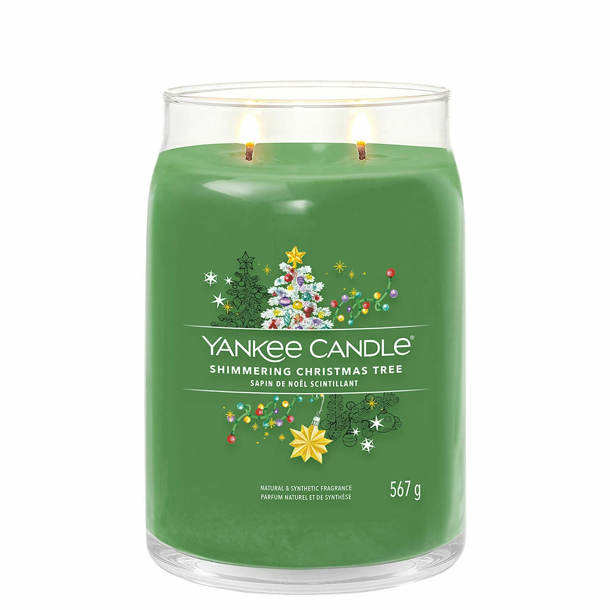 Yankee Candle Shimmering Christmas Tree Signature Large Jar Candle 2 Yankee Candle Shimmering Christmas Tree Signature Large Jar Candle - Image 2