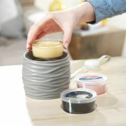 Yankee Candle Noah Grey Scenterpiece Easy MeltCup Warmer - With Timer -gifts shop yankee candle scenterpiece with timer noah black 1521326 4